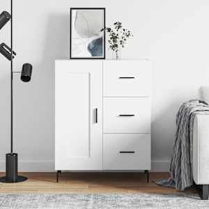 Komoda bela 69,5x34x90 cm inženirski les