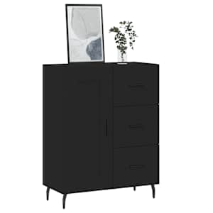vidaXL Buffet noir 69,5x34x90 cm bois d'ing&eacute;nierie
