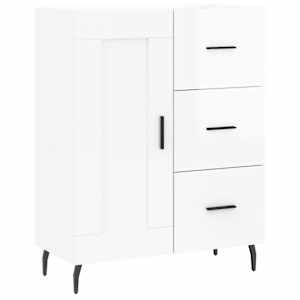 Příborník bílý s vysokým leskem 69,5x34x90 cm kompozitní dřevo - obrázek 2