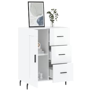 Příborník bílý s vysokým leskem 69,5x34x90 cm kompozitní dřevo - obrázek 4
