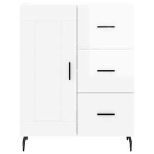 Příborník bílý s vysokým leskem 69,5x34x90 cm kompozitní dřevo - obrázek 5