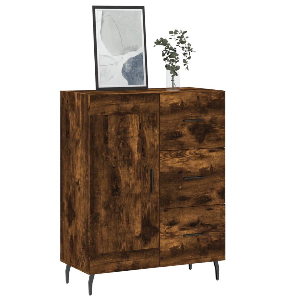 vidaXL Sideboard Räuchereiche 69,5x34x90 cm Holzwerkstoff