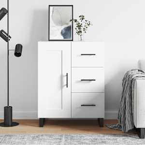 Komoda bela 69,5x34x90 cm inženirski les