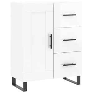 Příborník bílý s vysokým leskem 69,5x34x90 cm kompozitní dřevo - obrázek 2