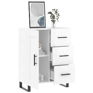 Příborník bílý s vysokým leskem 69,5x34x90 cm kompozitní dřevo - obrázek 4