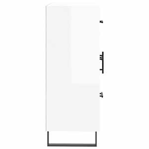 Příborník bílý s vysokým leskem 69,5x34x90 cm kompozitní dřevo - obrázek 7