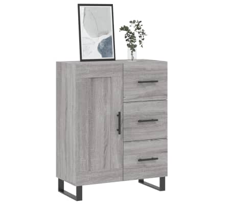 vidaXL Aparador de madera de ingeniería gris Sonoma 69,5x34x90 cm