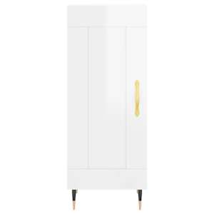 Příborník bílý s vysokým leskem 34,5x34x90 cm kompozitní dřevo - obrázek 5
