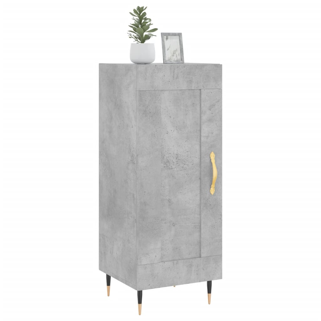 vidaXL Servantă, gri beton, 34,5x34x90 cm, lemn compozit