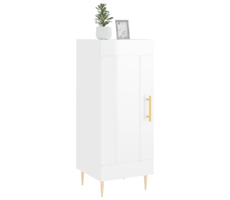 vidaXL kumode, spīdīgi balta, 34,5x34x90 cm, inženierijas koks