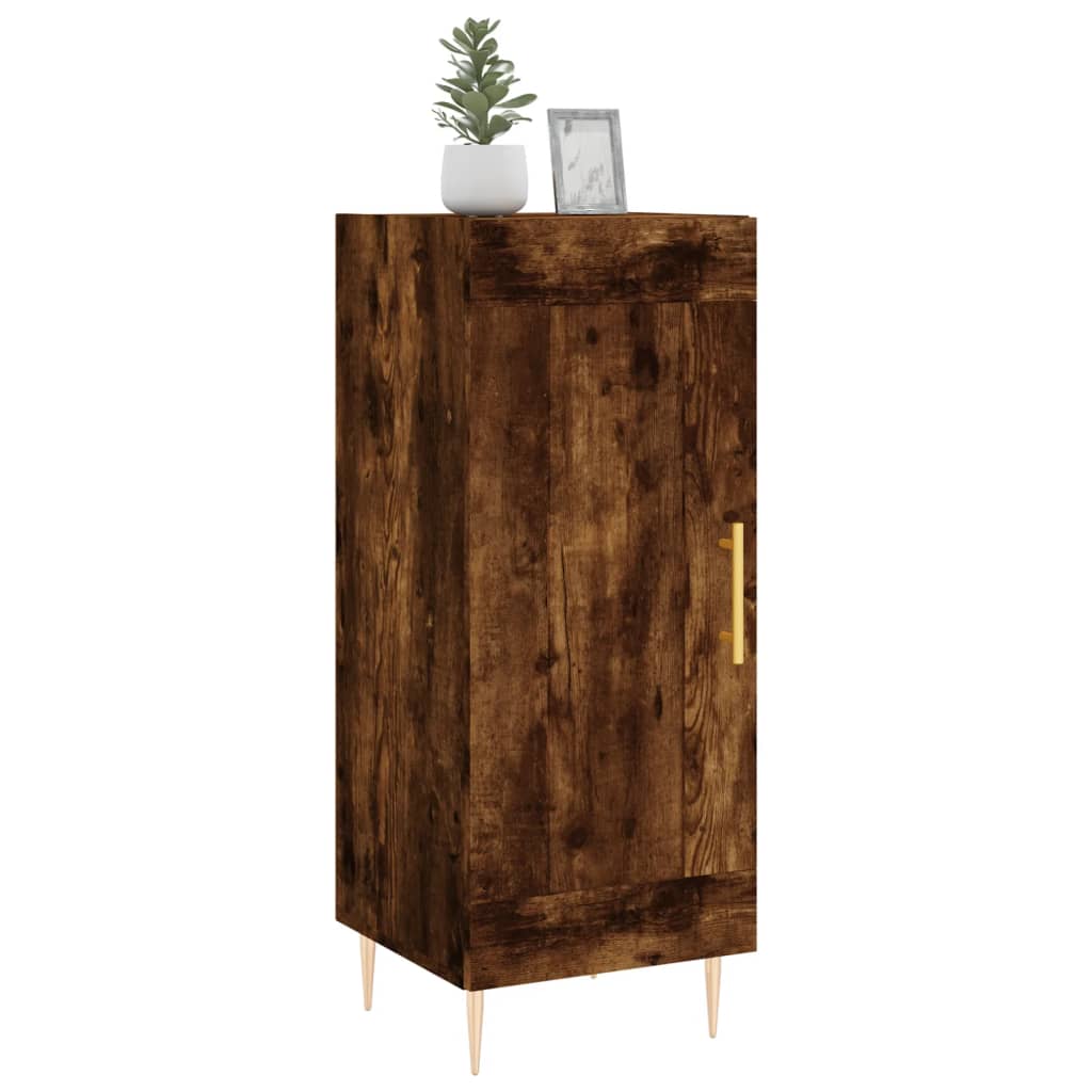 vidaXL Dressoir 34,5x34x90 cm bewerkt hout gerookt eiken afbeelding