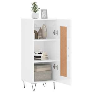 Příborník bílý s vysokým leskem 34,5x34x90 cm kompozitní dřevo - obrázek 4