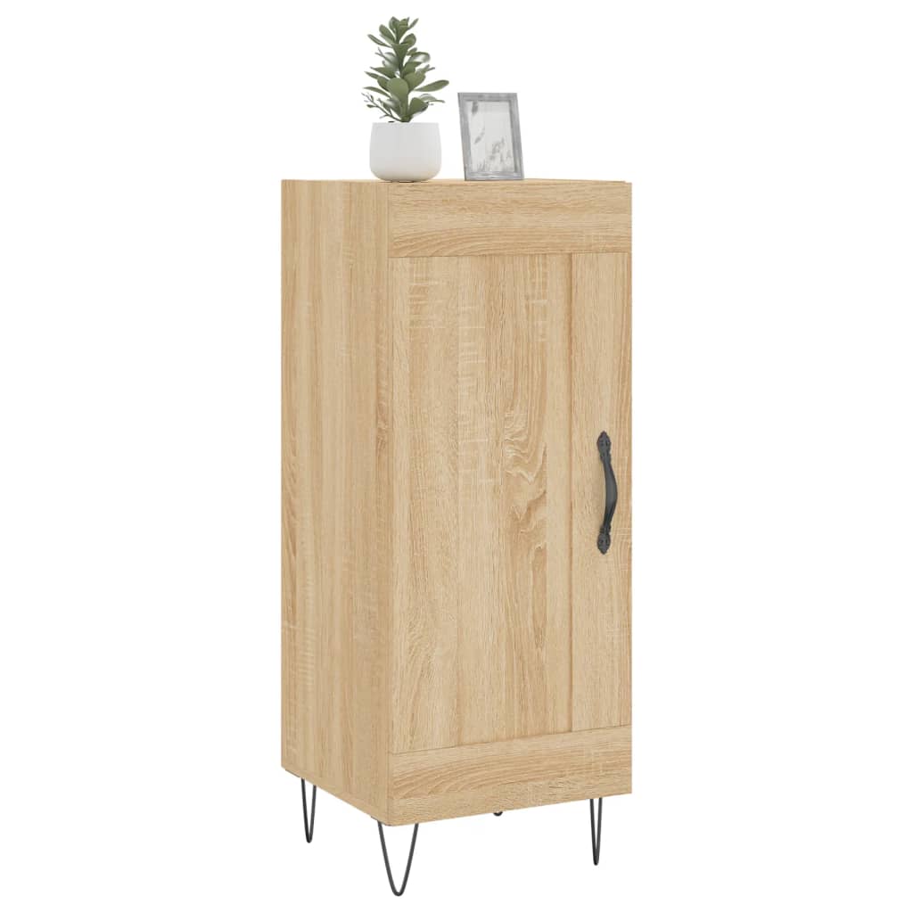 vidaXL Dressoir 34,5x34x90 cm bewerkt hout sonoma eiken