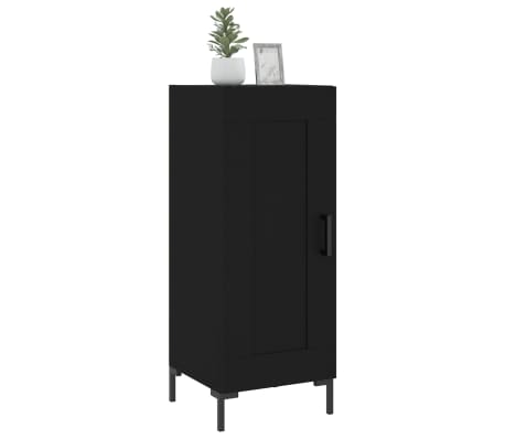 vidaXL Servantă, negru, 34,5x34x90 cm, lemn compozit