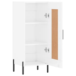 Příborník bílý s vysokým leskem 34,5x34x90 cm kompozitní dřevo - obrázek 6