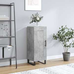 Komoda betonsko siva 34,5x34x90 cm inženirski les