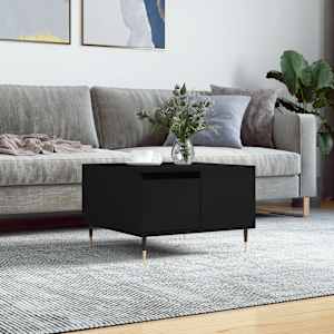 Klubska mizica črna 55x55x36,5 cm inženirski les