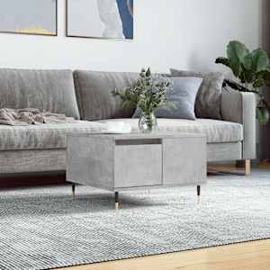 Klubska mizica betonsko siva 55x55x36,5 cm inženirski les