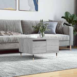 Klubska mizica siva sonoma 55x55x36,5 cm inženirski les