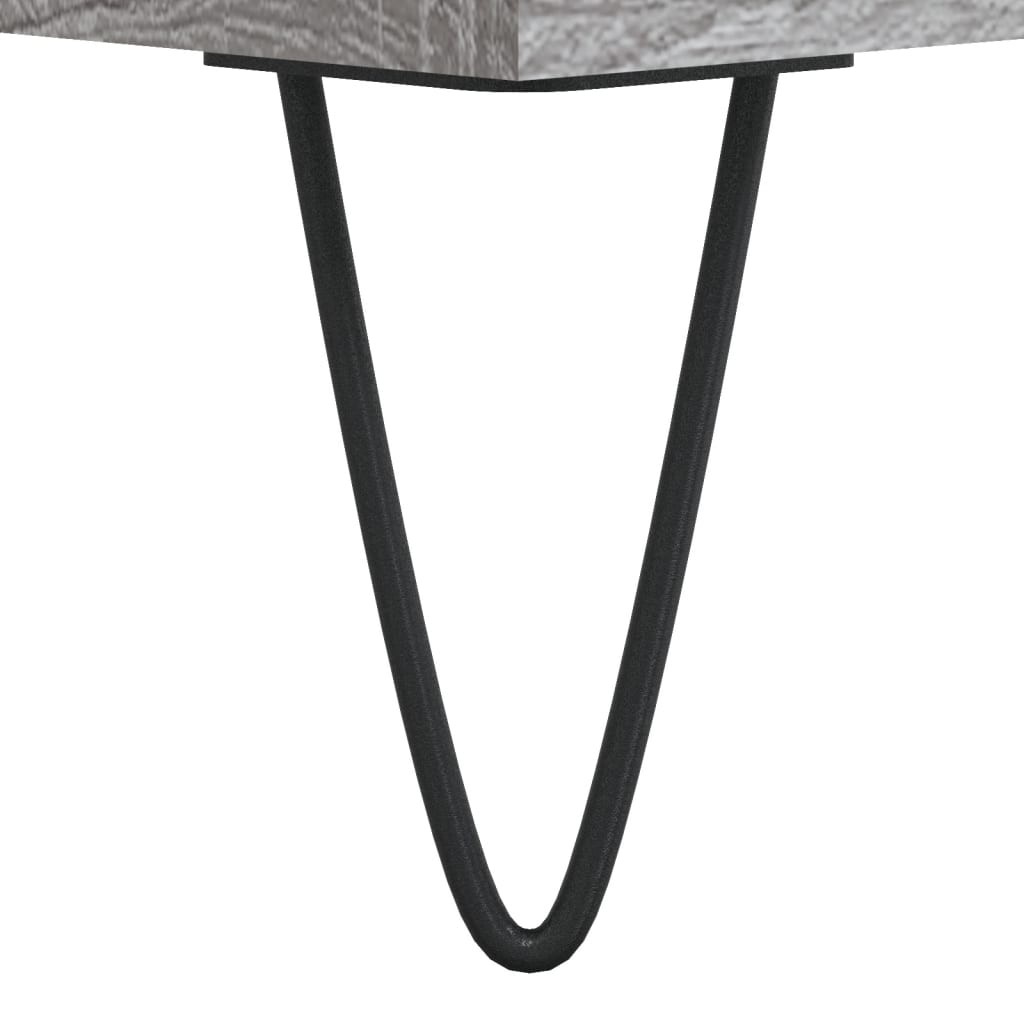 Stolik kawowy, szary dąb sonoma, 55x55x36,5 cm, drewnopochodny