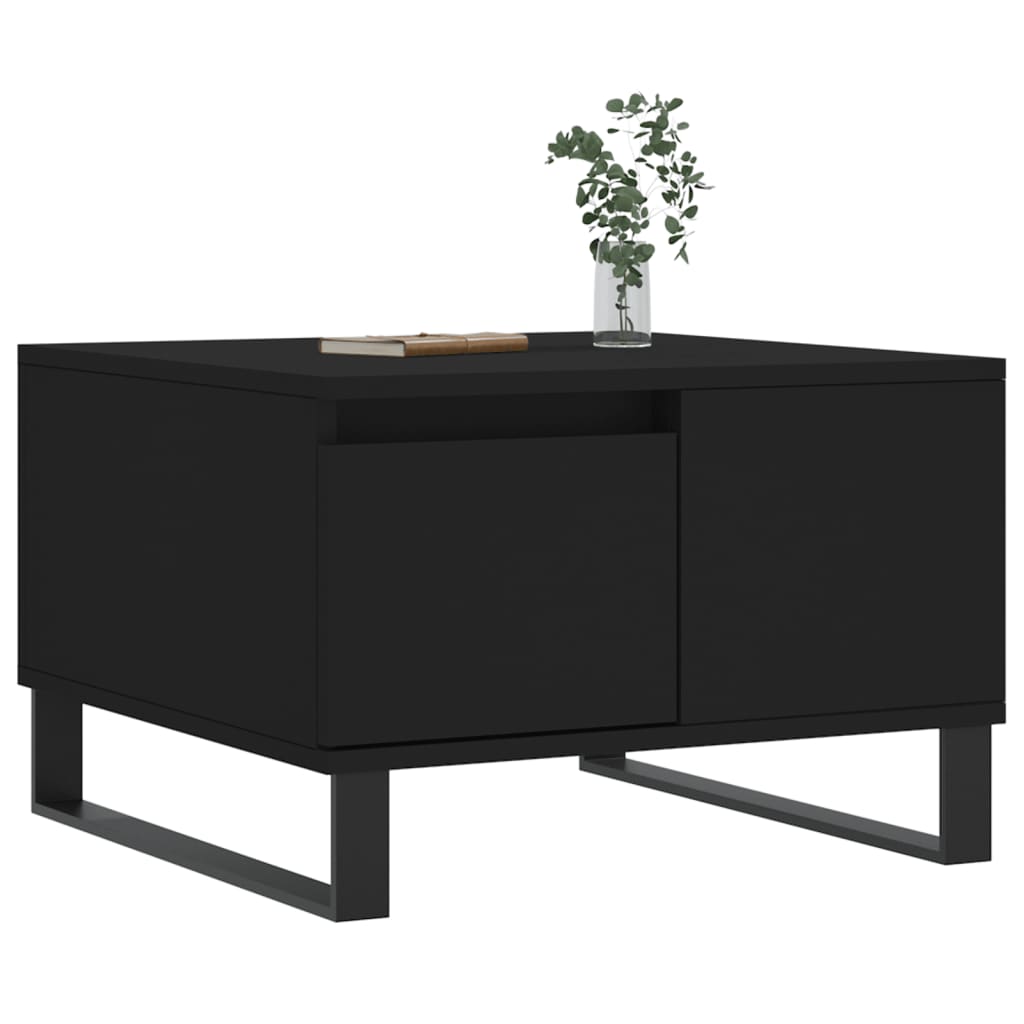 vidaXL Coffee Table Black 55x55x36.5 cm Engineered Wood