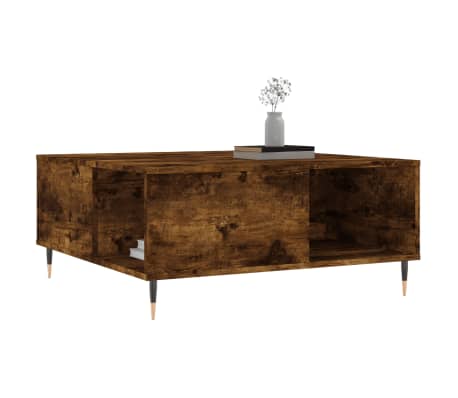 vidaXL Couchtisch R&auml;uchereiche 80x80x36,5 cm Holzwerkstoff