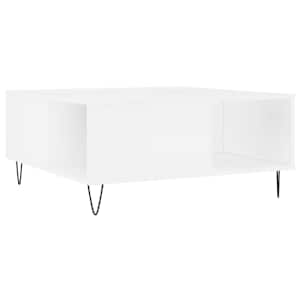 Konferenční stolek bílý 80 x 80 x 36,5 cm kompozitní dřevo - obrázek 2