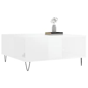 vidaXL Stolić za kavu sjajni bijeli 80x80x36,5 cm konstruirano drvo