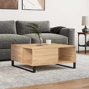 Konferenční stolek dub sonoma 80x80x36,5 cm kompozitní dřevo