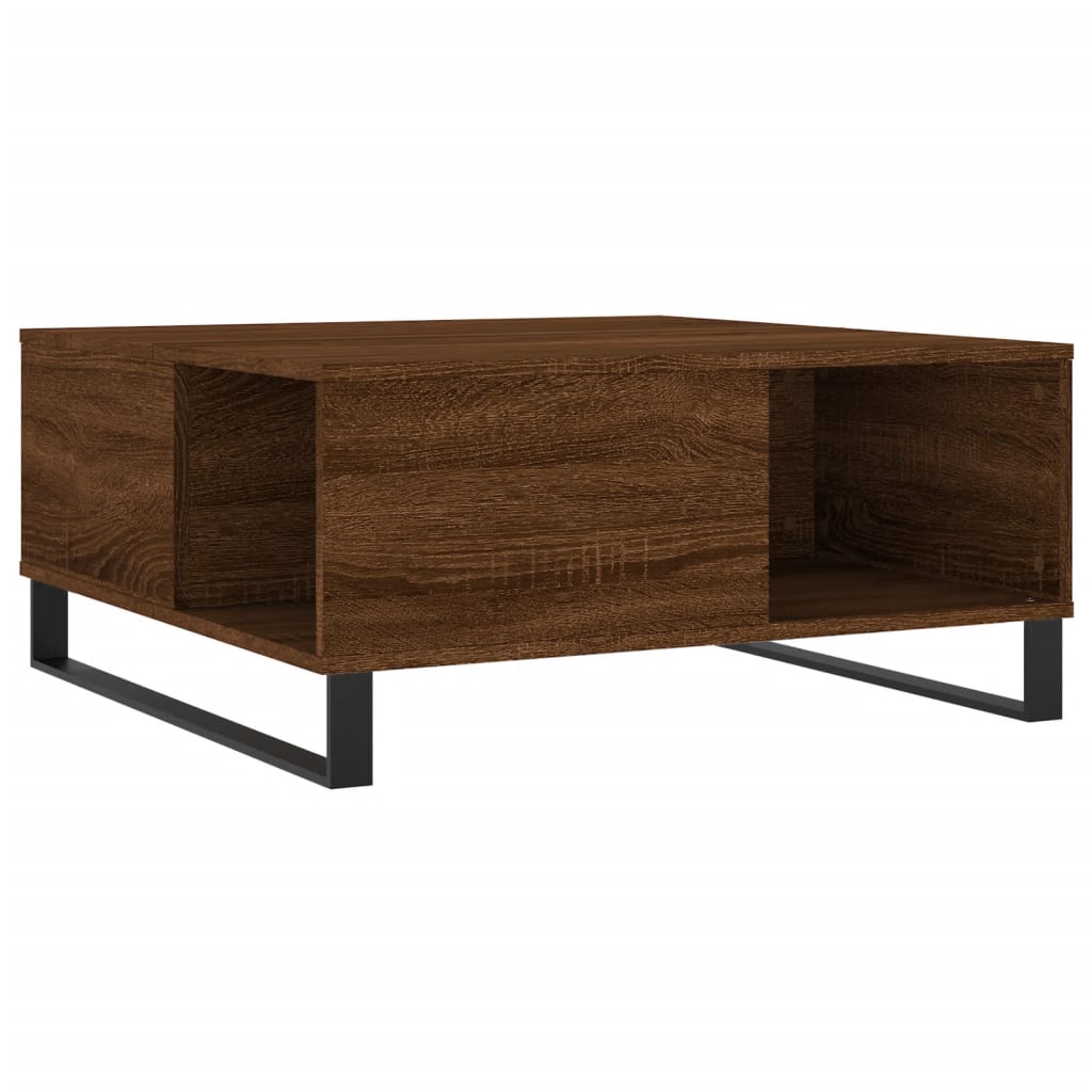 vidaXL Konferenční stolek hnědý dub 80 x 80 x 36,5 cm kompozitní dřevo