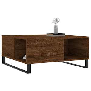 Konferenční stolek hnědý dub 80 x 80 x 36,5 cm kompozitní dřevo - obrázek 3