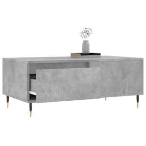 vidaXL Coffee Table Concrete Grey Engineered Wood, Metal Medium