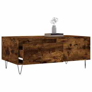 vidaXL Coffee Table Smoked Oak 90x50x36.5 cm Engineered Wood