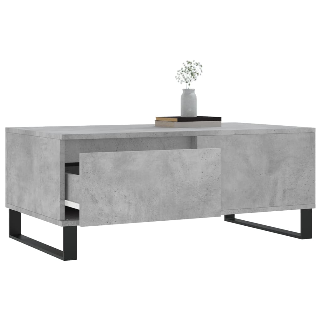 vidaXL Salontafel 90x50x36,5 cm bewerkt hout betongrijs