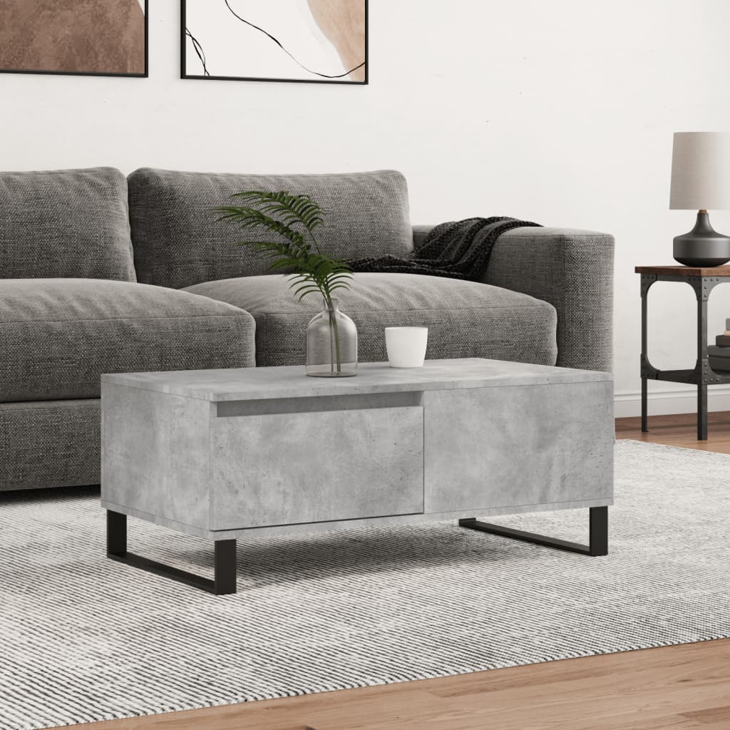 vidaXL sofabord 90x50x36,5 cm konstrueret træ betongrå