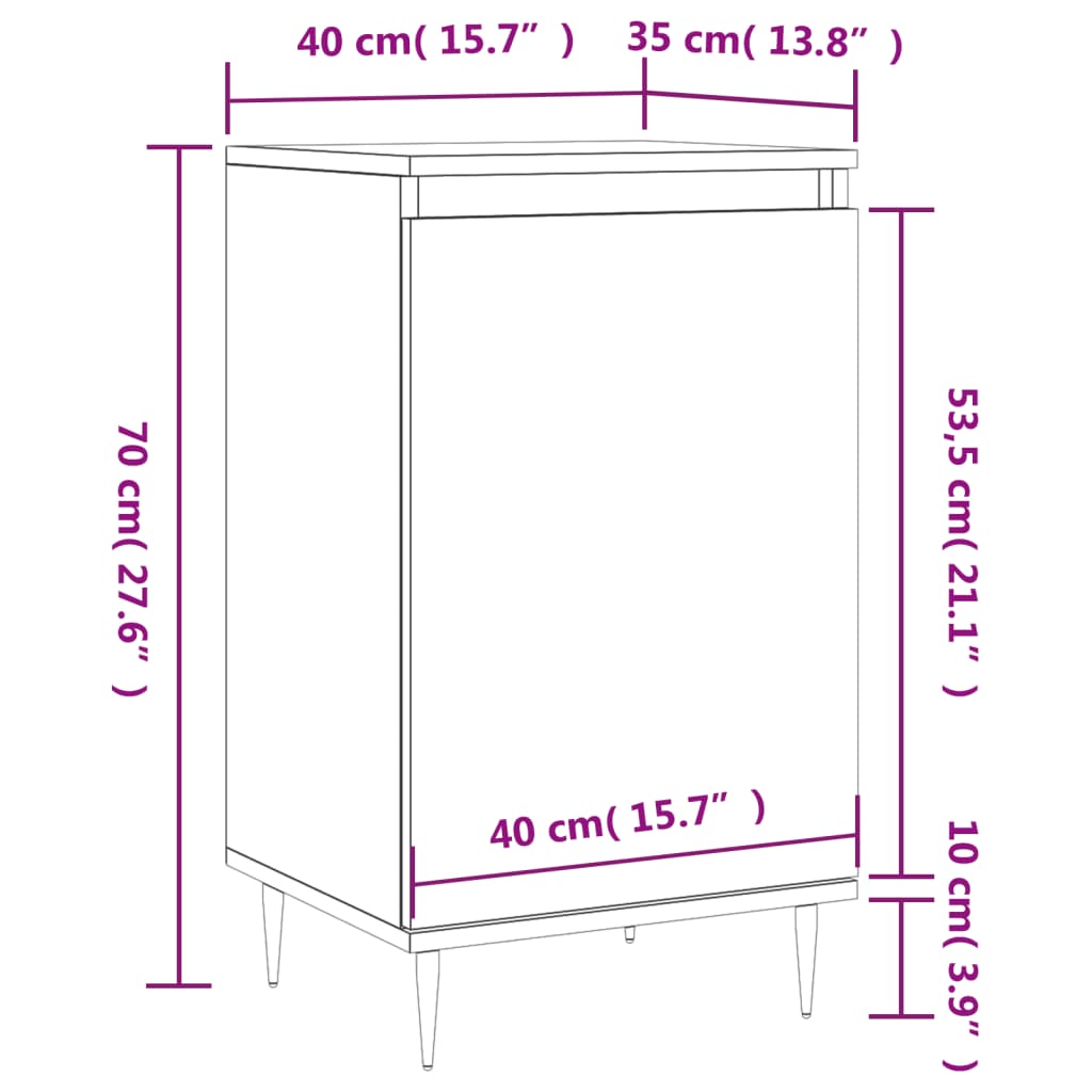 Dulap, alb, 40x35x70 cm, lemn prelucrat