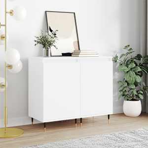 Komoda 2 kosa bela 40x35x70 cm inženirski les