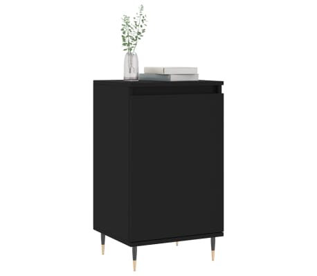 vidaXL Buffets 2 pcs noir 40x35x70 cm bois d&rsquo;ing&eacute;nierie