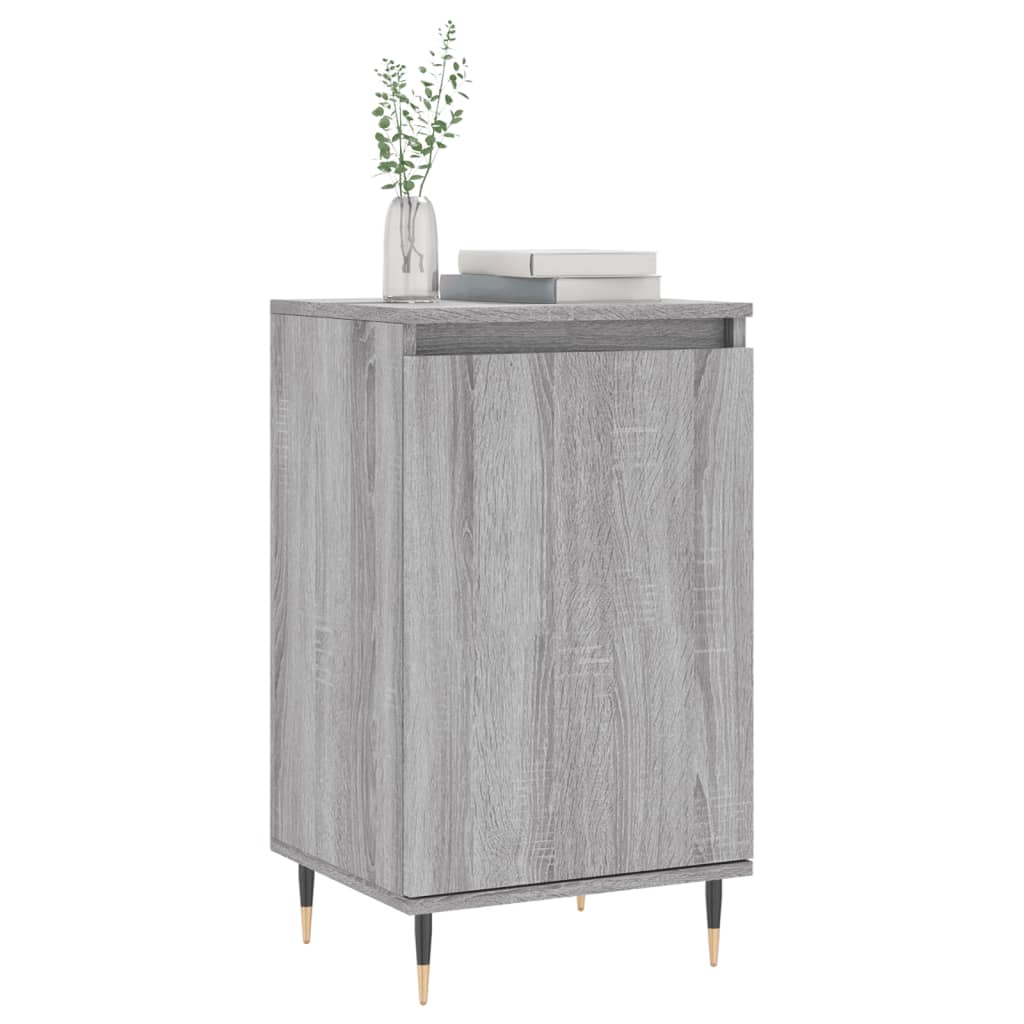 vidaXL Dressoirs 2 st 40x35x70 cm bewerkt hout grijs sonoma afbeelding