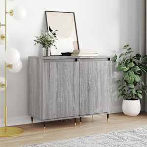 Komoda 2 kosa siva sonoma 40x35x70 cm inženirski les