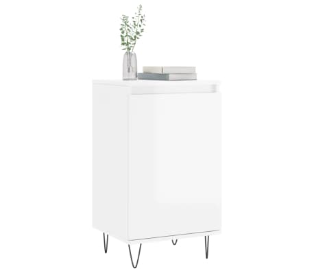 vidaXL kumode, spīdīgi balta, 40x35x70 cm, inženierijas koks