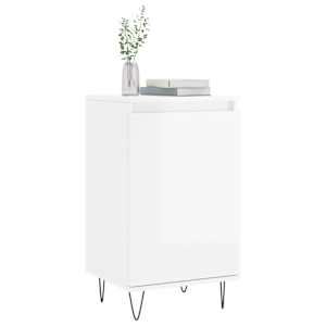 vidaXL kumode, spīdīgi balta, 40x35x70 cm, inženierijas koks
