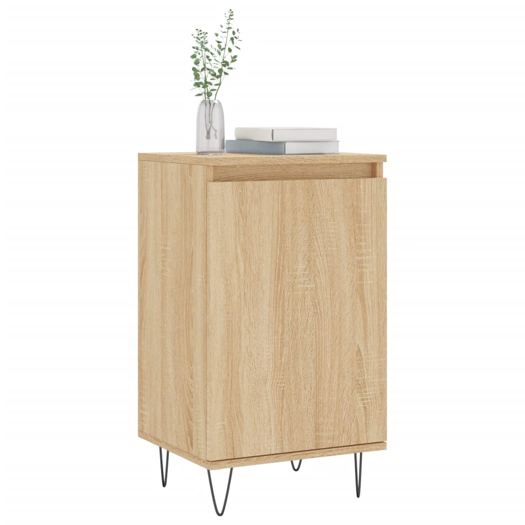 vidaXL Dressoirs 2 st 40x35x70 cm bewerkt hout sonoma eikenkleurig afbeelding