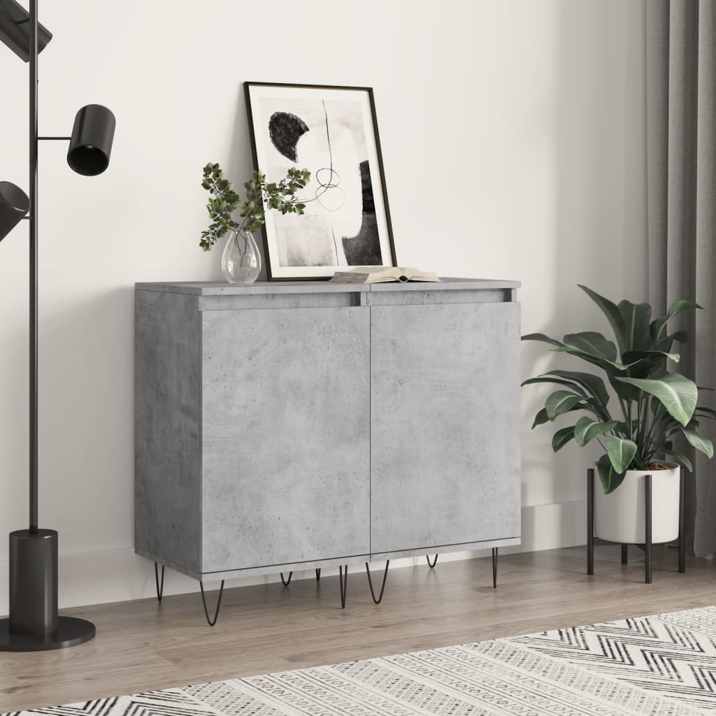 Skænke 2 stk. 40 × 35 × 70 cm i konstrueret træ - betongrå
