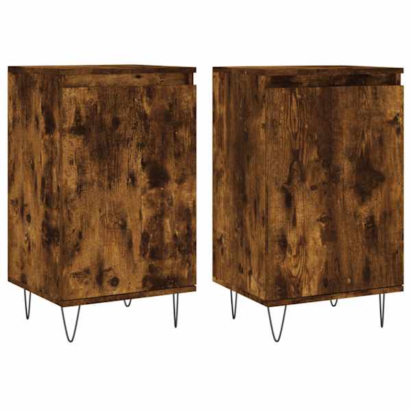 vidaXL puhvetkapid 2 tk, suitsutatud tamm, 40 x 35 x 70 cm, tehispuit