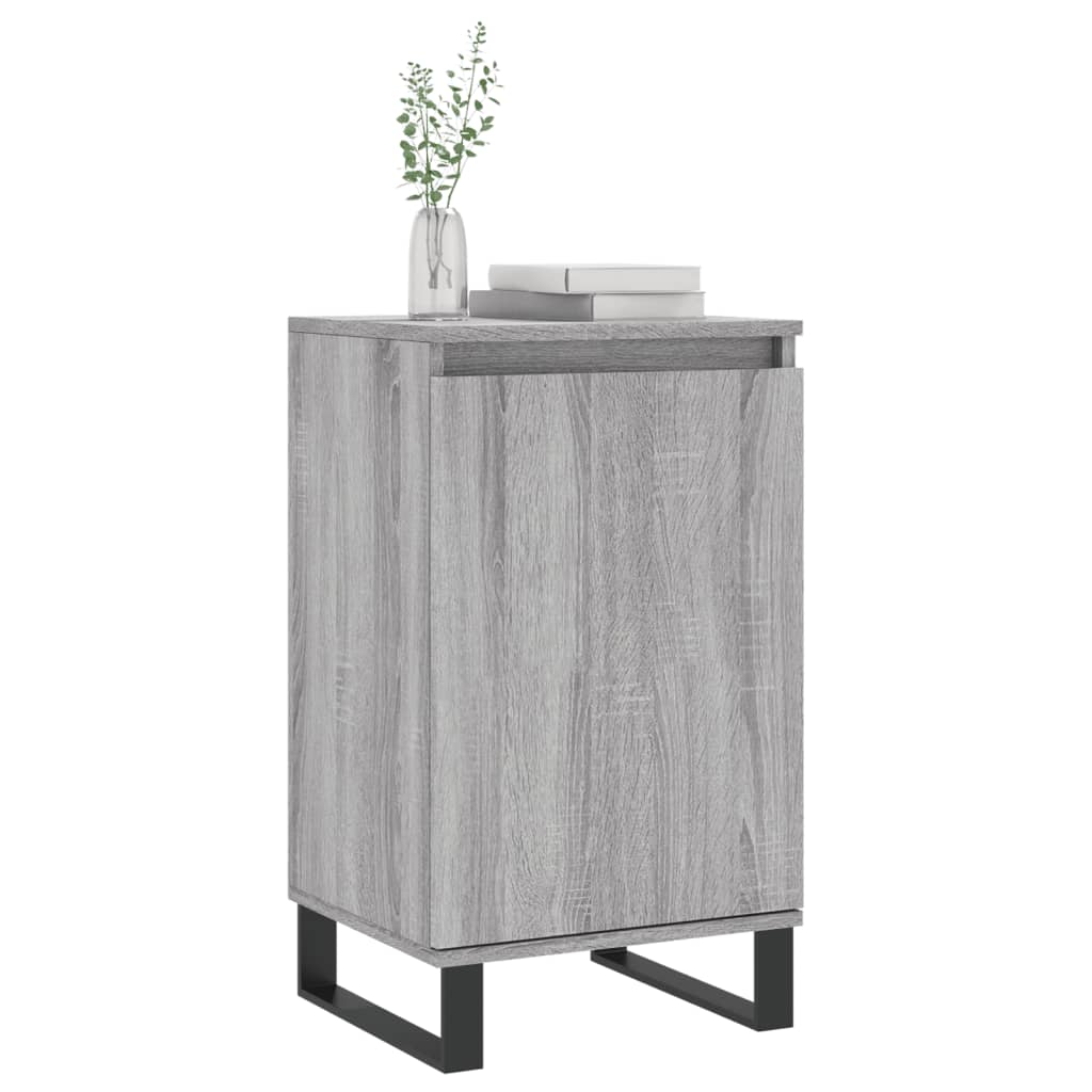 vidaXL Dressoirs 2 st 40x35x70 cm bewerkt hout grijs sonoma afbeelding