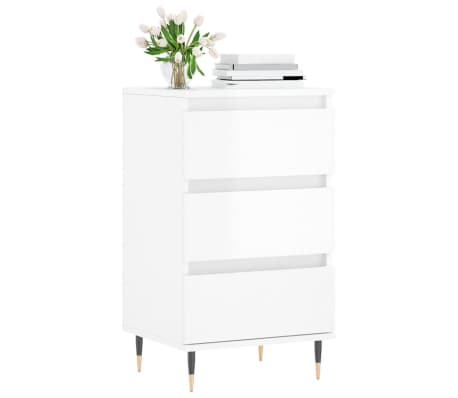 vidaXL Sideboard Hochglanz-Weiß 40x35x70 cm Holzwerkstoff