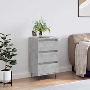 Komoda betonsko siva 40x35x70 cm inženirski les