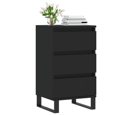 vidaXL fekete szerelt fa t&aacute;lal&oacute;szekr&eacute;ny 40 x 35 x 70 cm