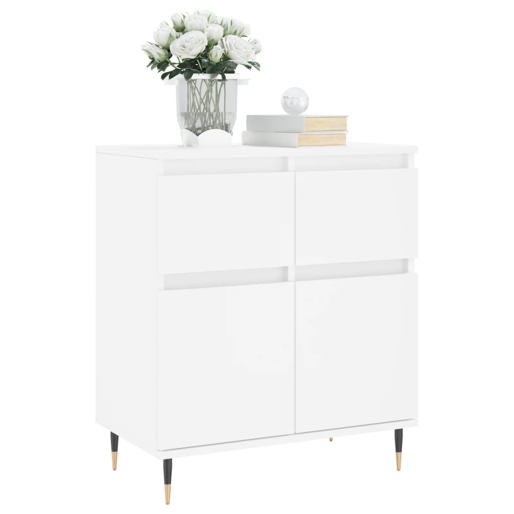 vidaXL Dressoir 60x35x70 cm bewerkt hout wit afbeelding